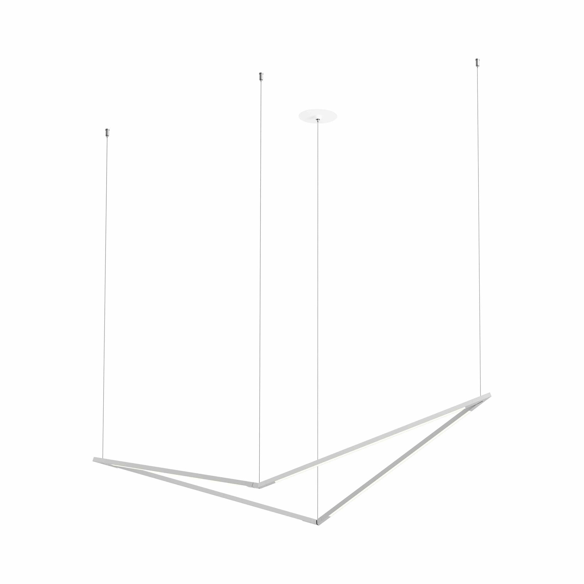 Z-Bar Bird LED Pendant Light in Silver (16-Inch).