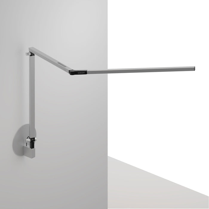 Z-Bar LED Desk Lamp in Metallic Black/Grommet Mount.