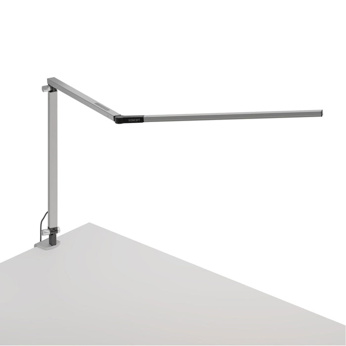 Z-Bar LED Desk Lamp in Metallic Black/Grommet Mount.