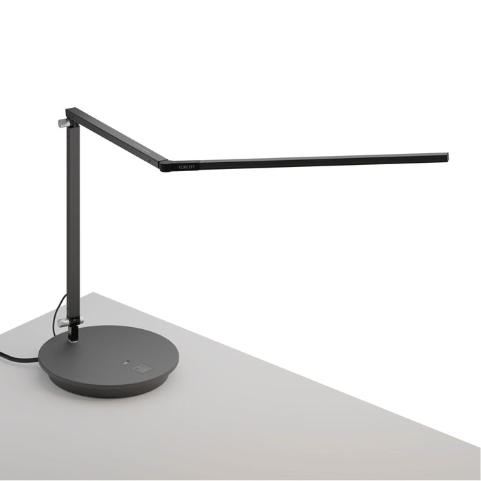 Z-Bar LED Desk Lamp in Silver/Grommet Mount.