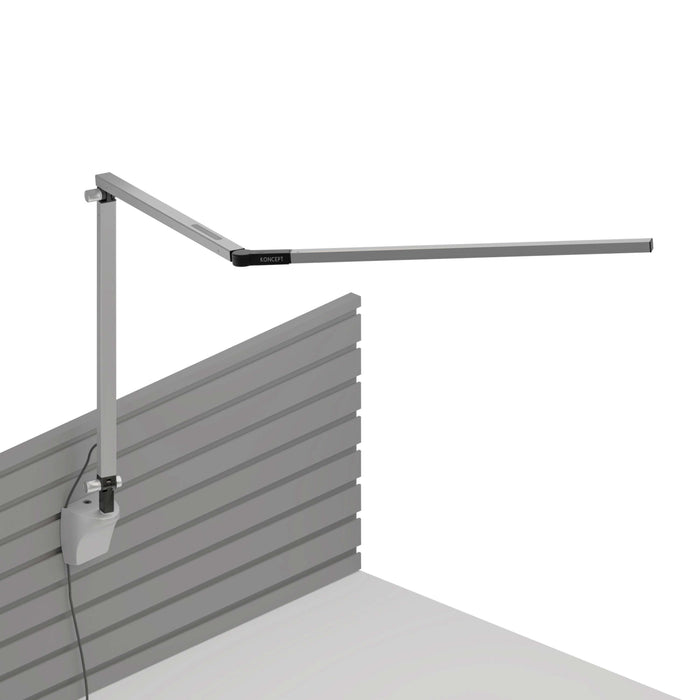 Z-Bar LED Desk Lamp in Metallic Black/Hardwire Wall Mount.