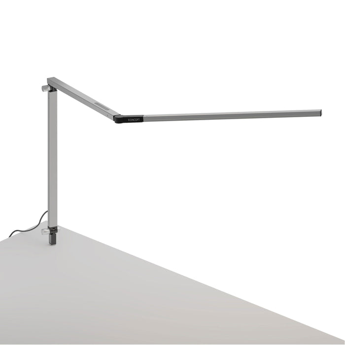 Z-Bar LED Desk Lamp in Metallic Black/One-Piece Table Clamp.