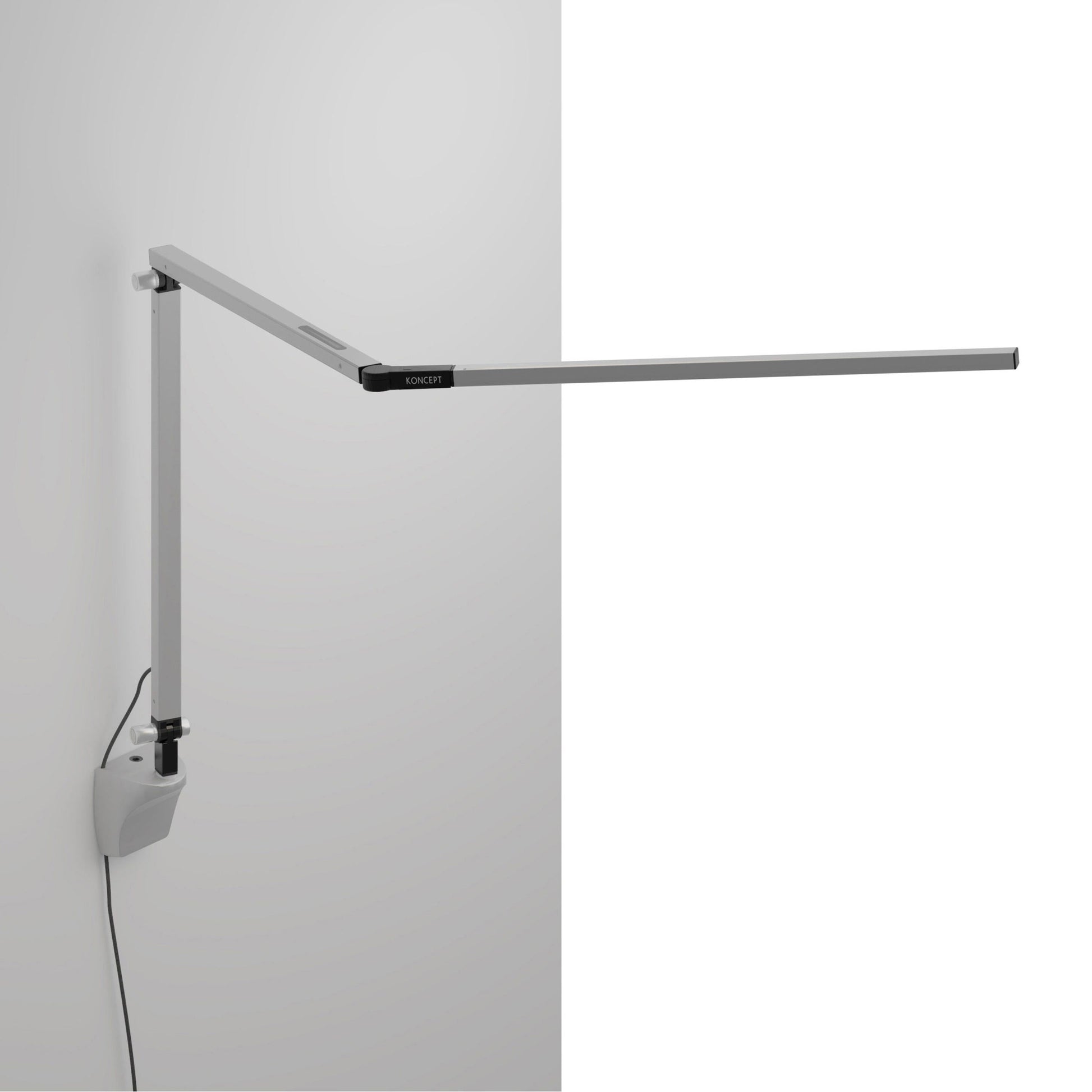 Z-Bar LED Desk Lamp in Metallic Black/Power Base.