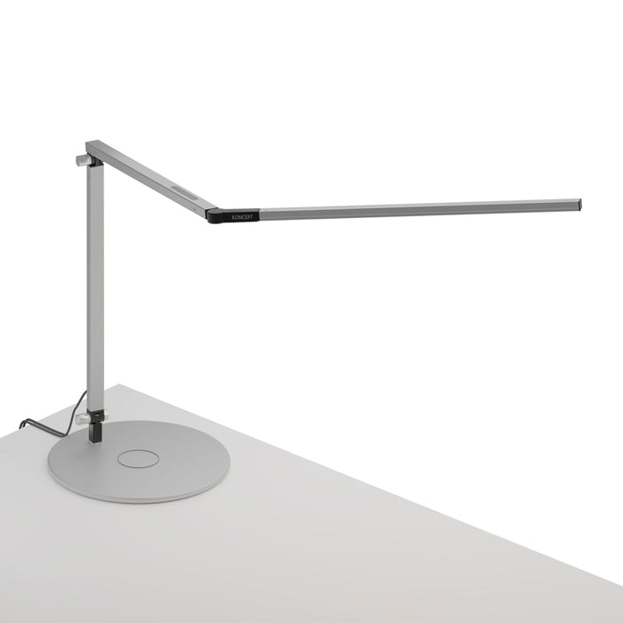 Z-Bar LED Desk Lamp in Metallic Black/Slatwall Mount.