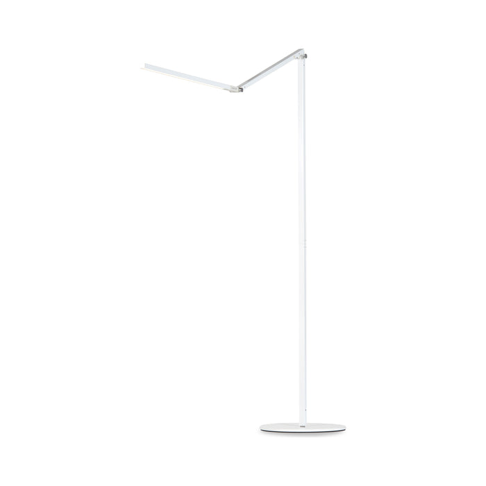 Z-Bar LED Floor Lamp in White.