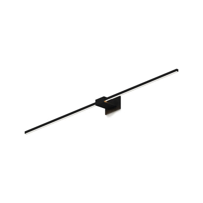 Z-Bar LED Wall Light in Matte Black/Center Mount (48-Inch).