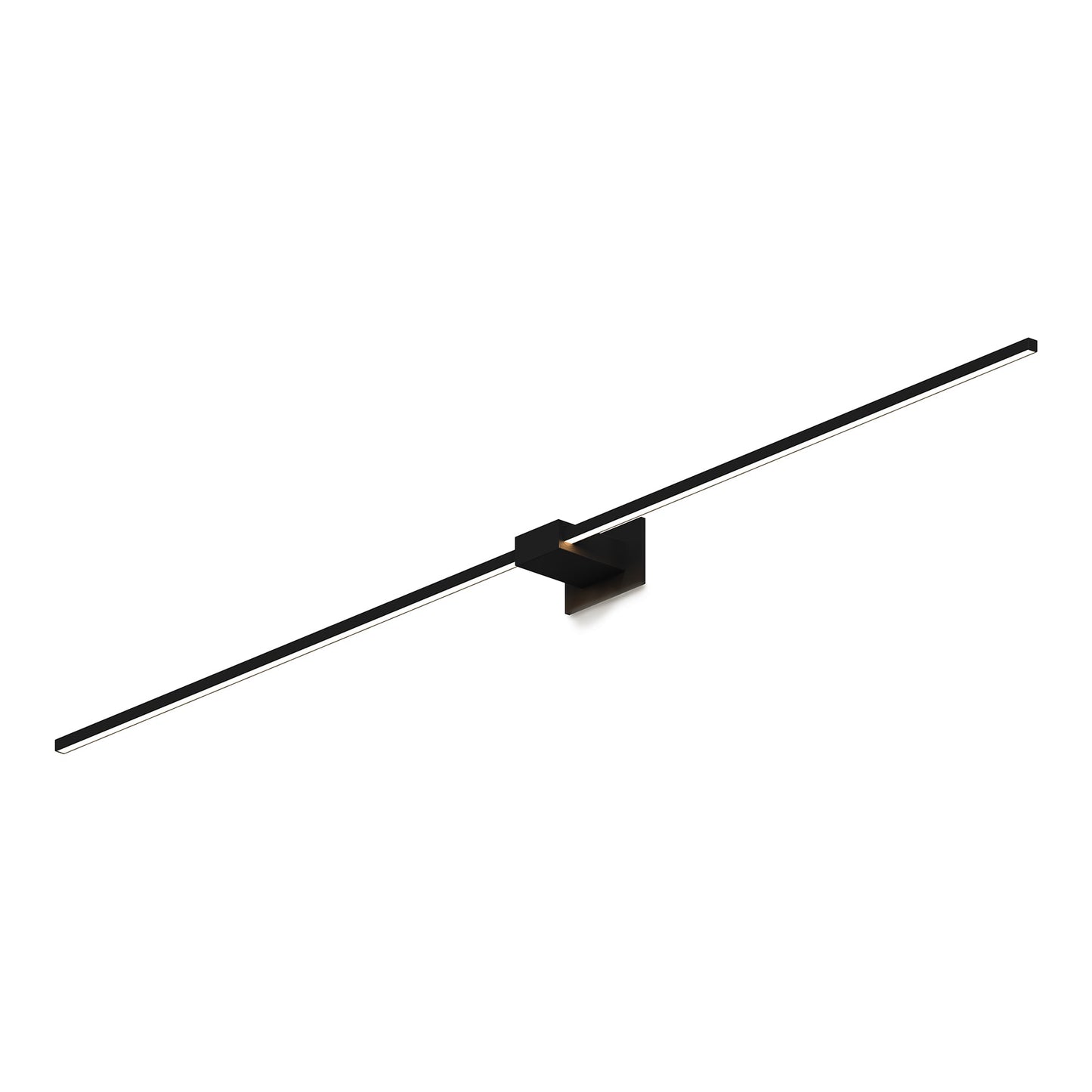 Z-Bar LED Wall Light in Matte Black/Center Mount (60-Inch).