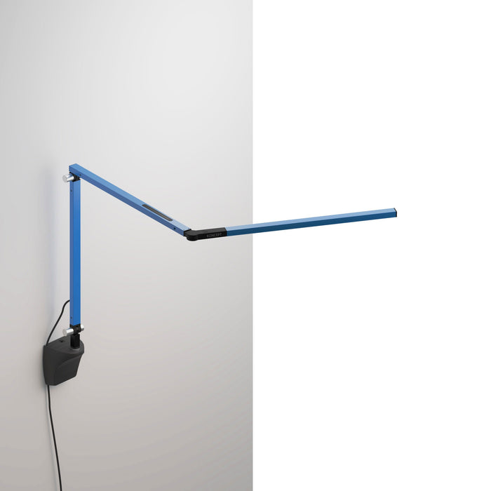 Z-Bar Mini LED Desk Lamp in Blue/Wall Mount.