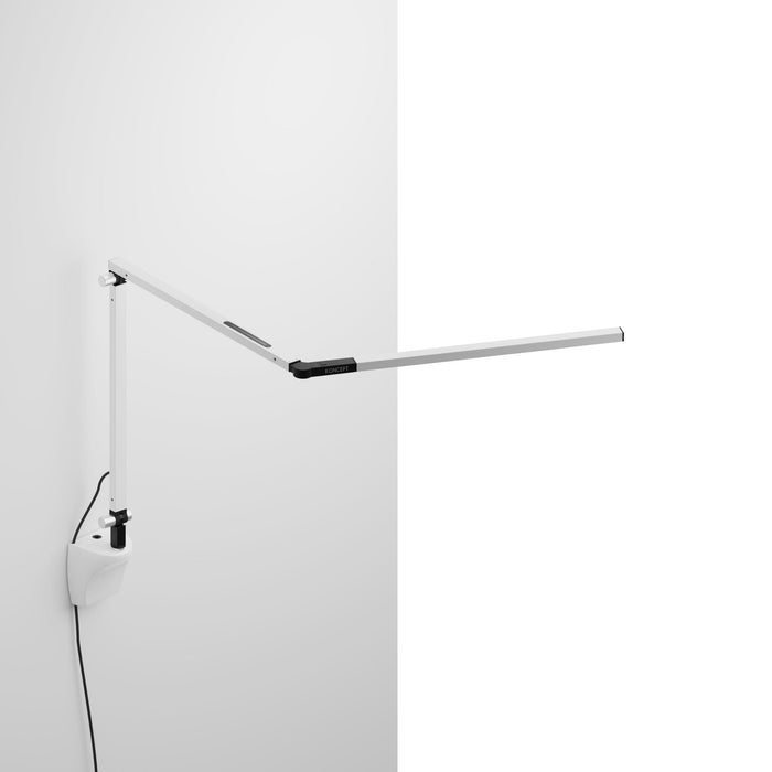 Z-Bar Mini LED Desk Lamp in White/Wall Mount.