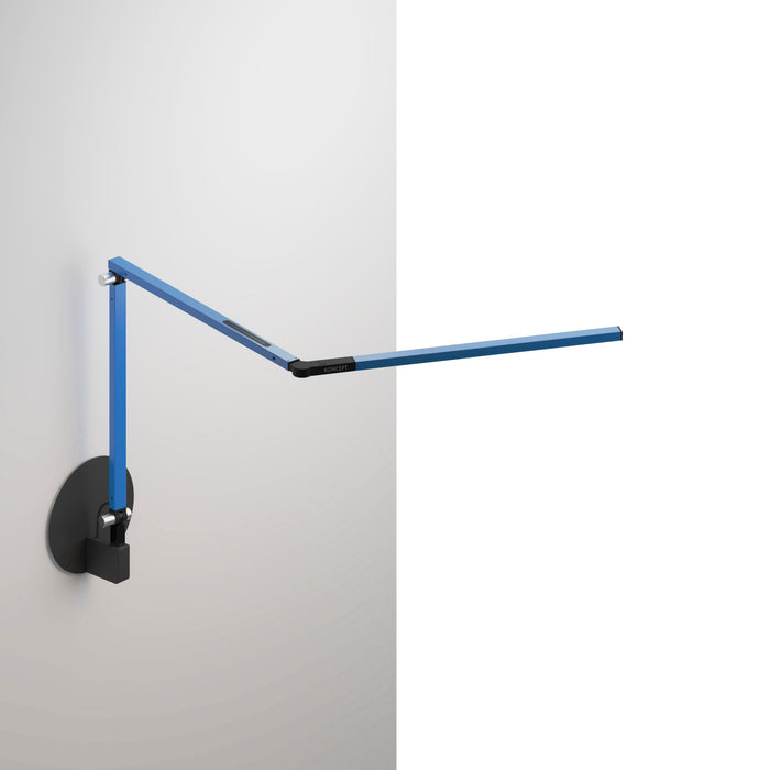 Z-Bar Mini LED Desk Lamp in Blue/Hardwire Wall Mount.