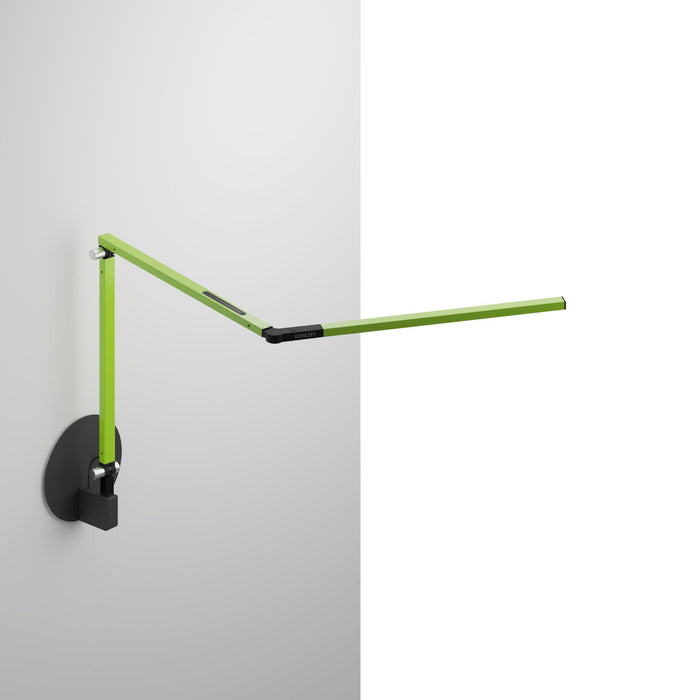 Z-Bar Mini LED Desk Lamp in Green/Hardwire Wall Mount.