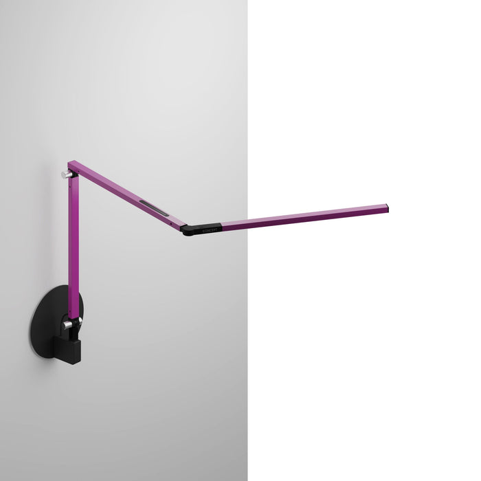 Z-Bar Mini LED Desk Lamp in Purple/Hardwire Wall Mount.
