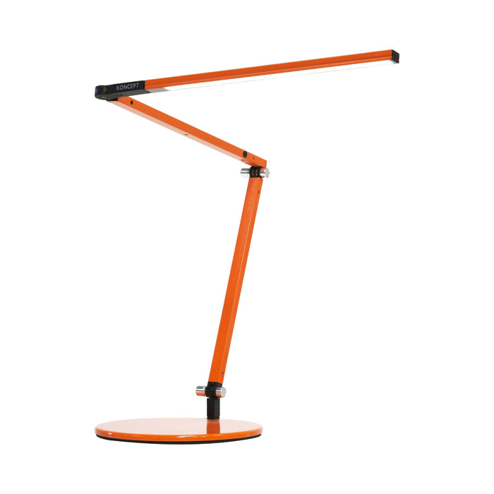 Z-Bar Mini LED Desk Lamp in Orange/Table Base.
