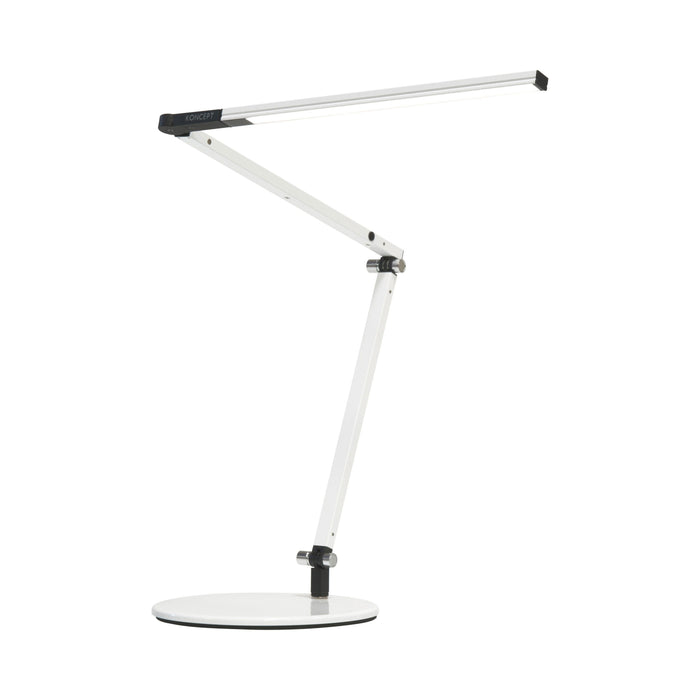Z-Bar Mini LED Desk Lamp in White/Table Base.