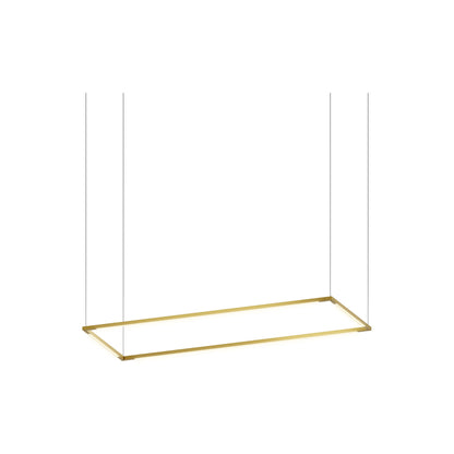 Z-Bar Rectangular LED Pendant Light in 36-Inch/Gold.