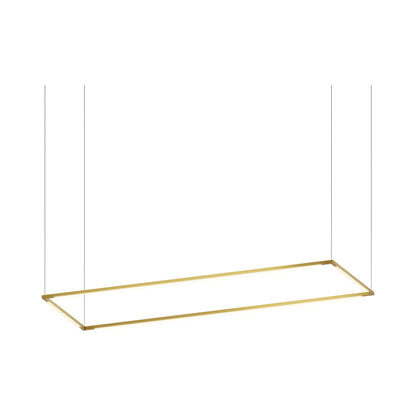 Z-Bar Rectangular LED Pendant Light in 48-Inch/Gold.