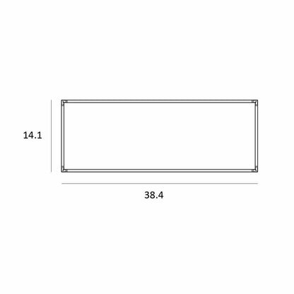 Z-Bar Rectangular LED Pendant Light - line drawing.