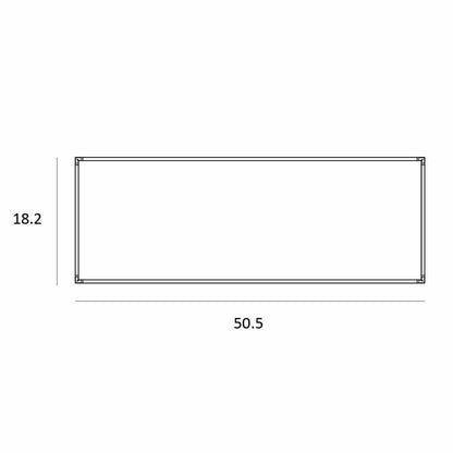 Z-Bar Rectangular LED Pendant Light - line drawing.