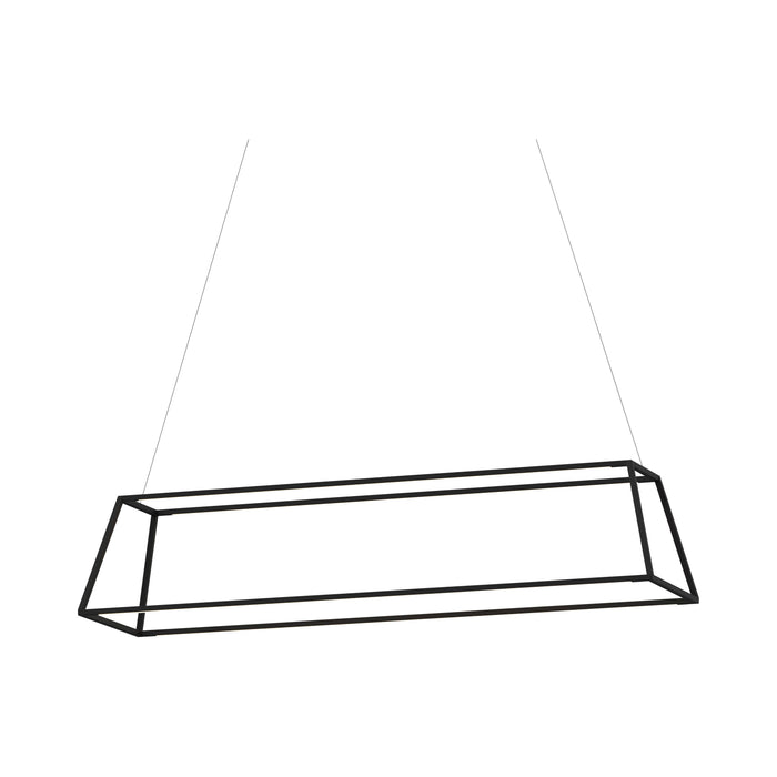Z-Bar Rise LED Pendant Light in 54-Inch/Matte Black.