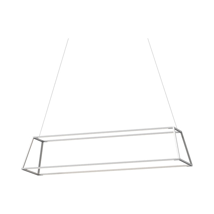 Z-Bar Rise LED Pendant Light in 54-Inch/Silver.