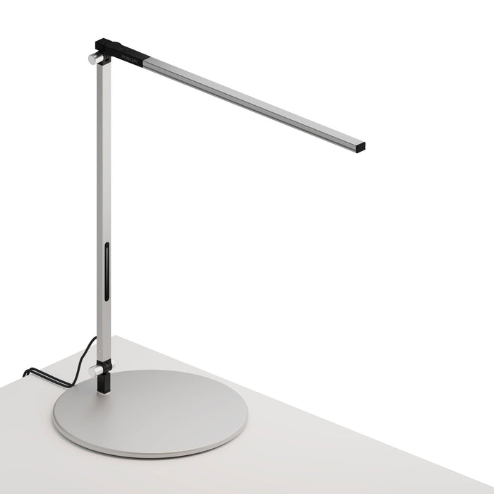 Z-Bar Solo LED Desk Lamp in Silver/Table Base.