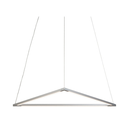 Z-Bar Triangle LED Pendant Light in 24-Inch/Silver.