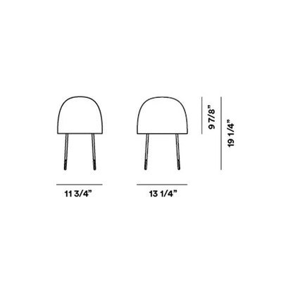 Kurage Table Lamp - line drawing.