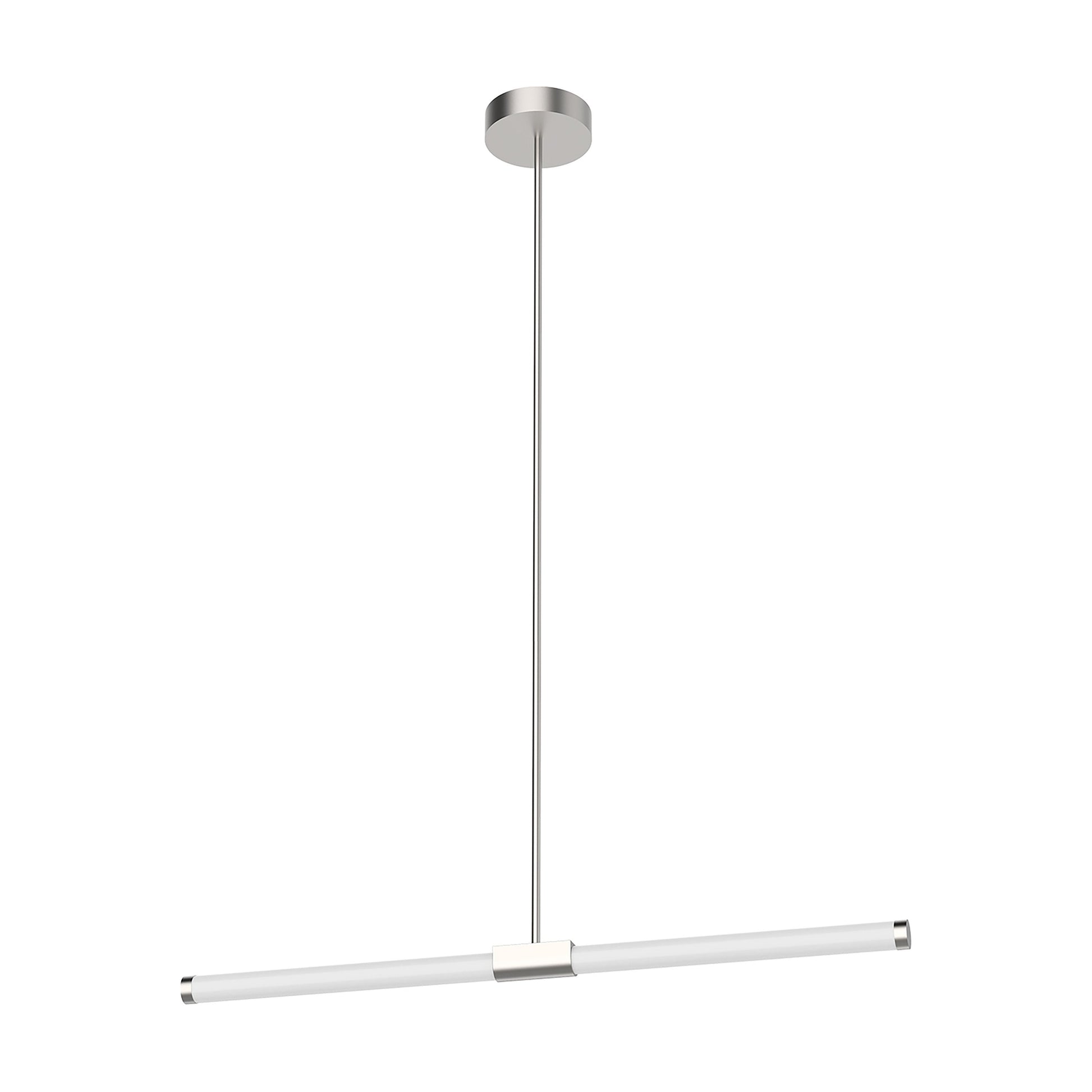 Akari LED Linear Pendant Light in Brushed Nickel (Small).