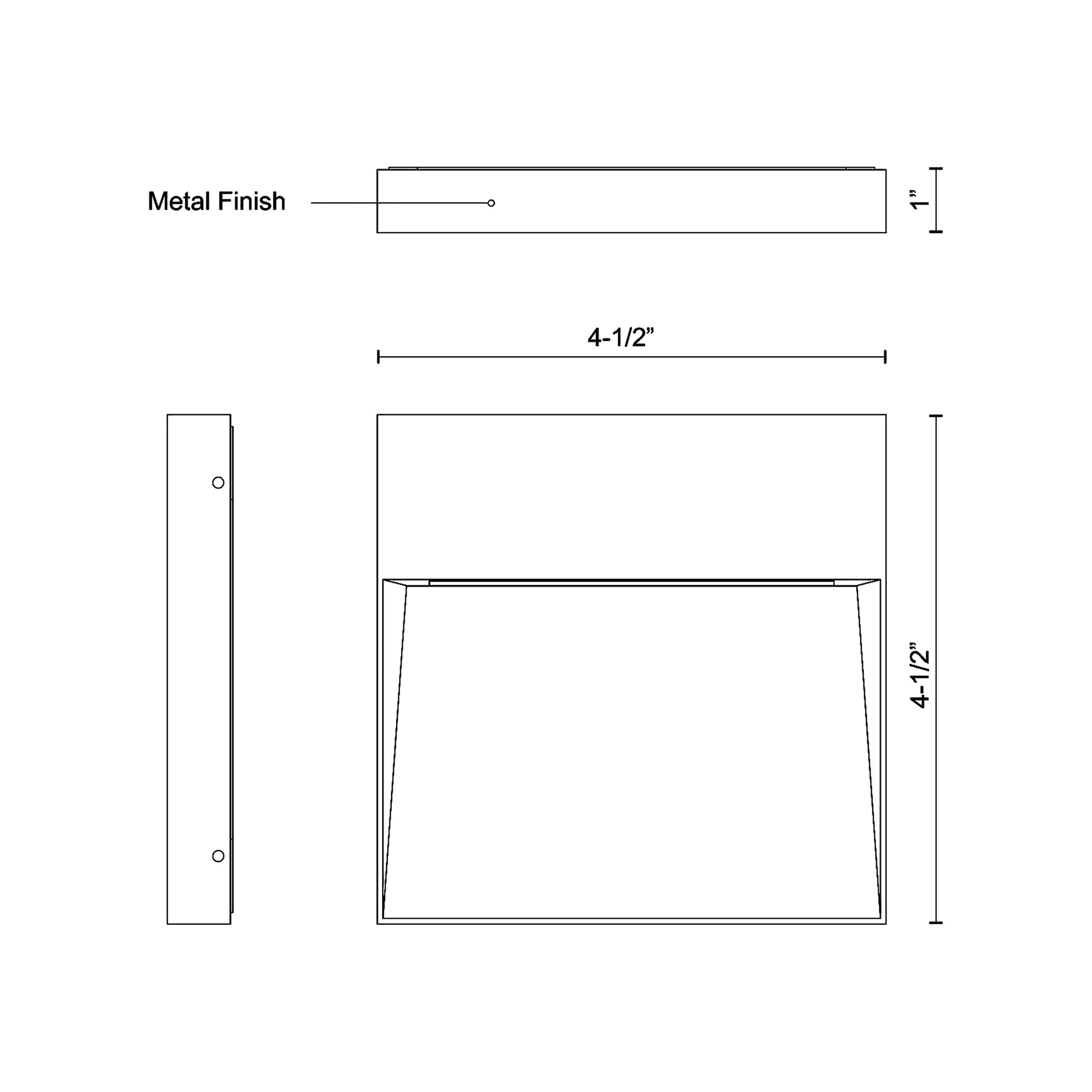 Casa Outdoor LED Wall Light - line drawing.