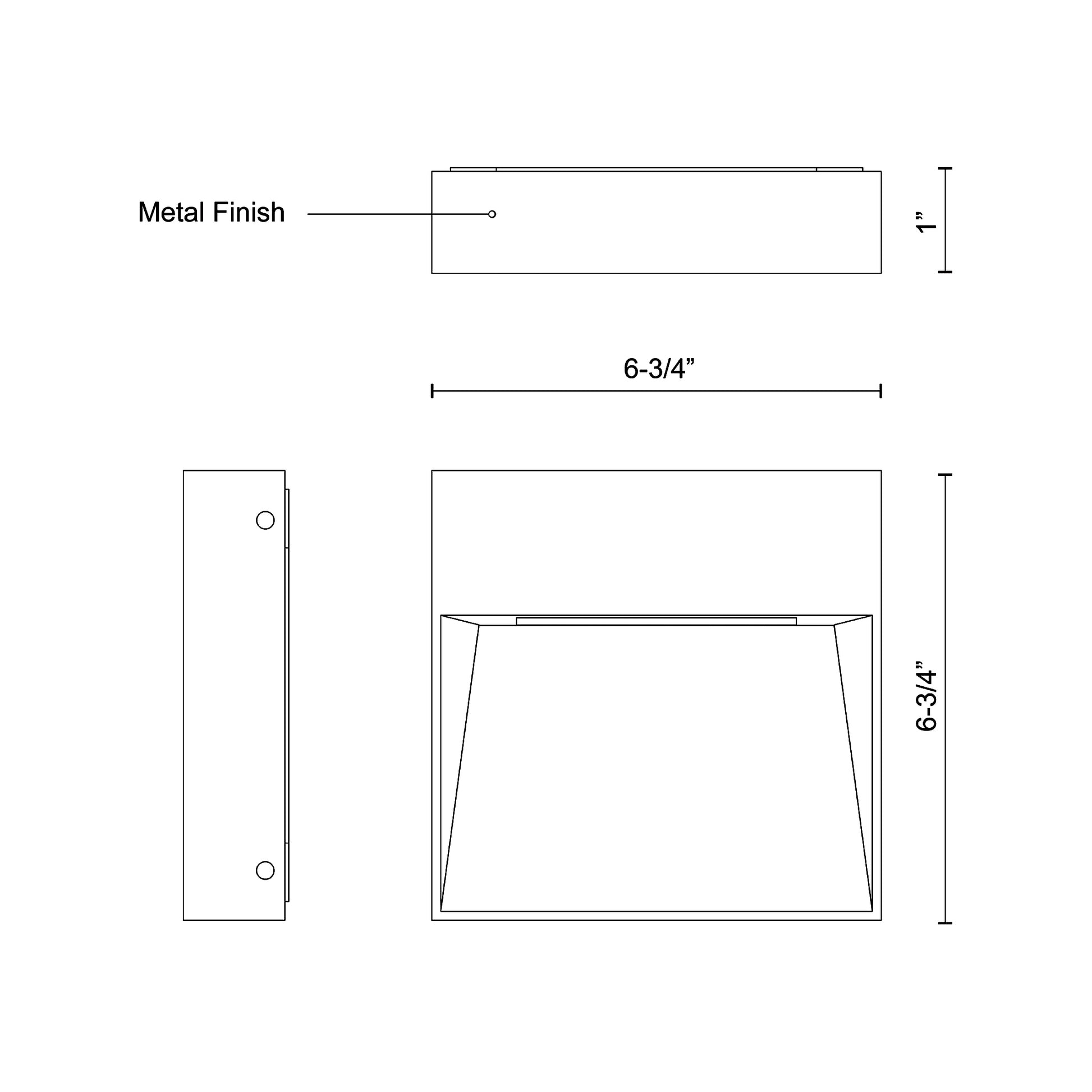 Casa Outdoor LED Wall Light - line drawing.