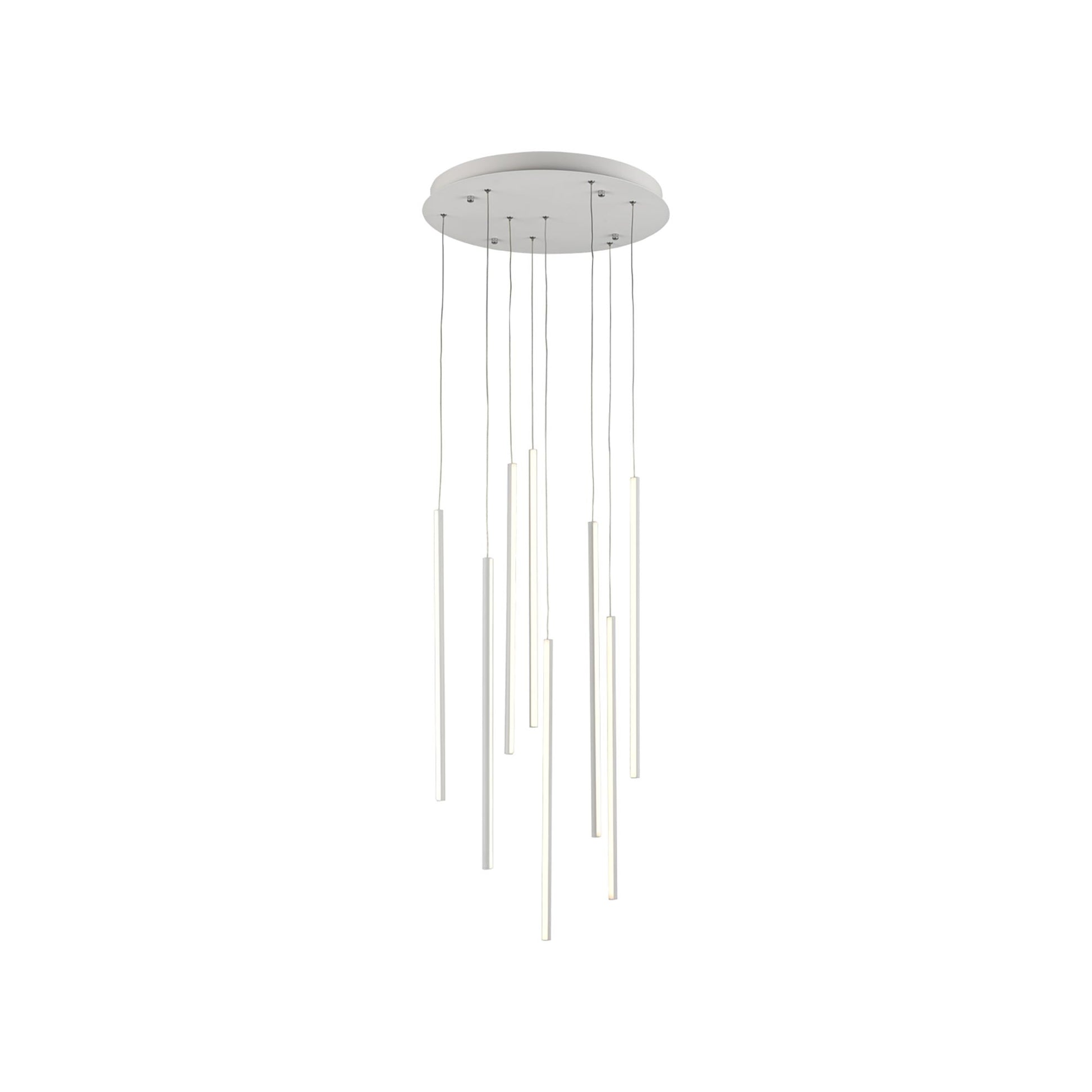 Chute Round LED Pendant Light in White (Small).