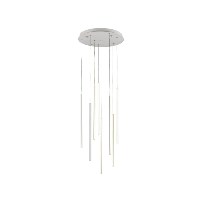 Chute Round LED Pendant Light in White (Small).
