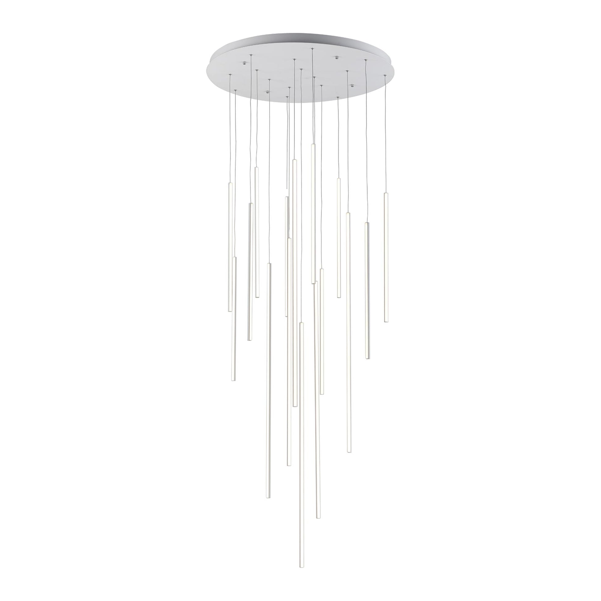 Chute Round LED Pendant Light in White (Large).