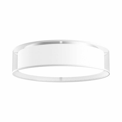 Dalton LED Flush Mount Ceiling Light in White Organza (Large).