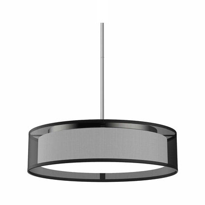 Dalton LED Pendant Light in Black Organza (Small).