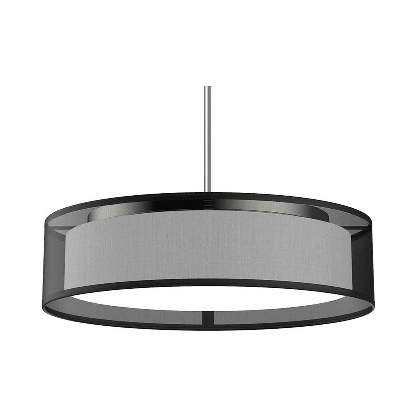 Dalton LED Pendant Light in Black Organza (Large).