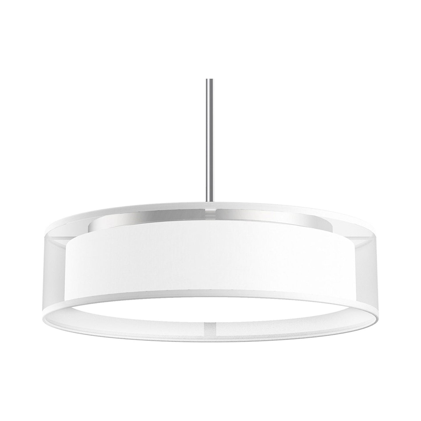 Dalton LED Pendant Light in White Organza (Large).