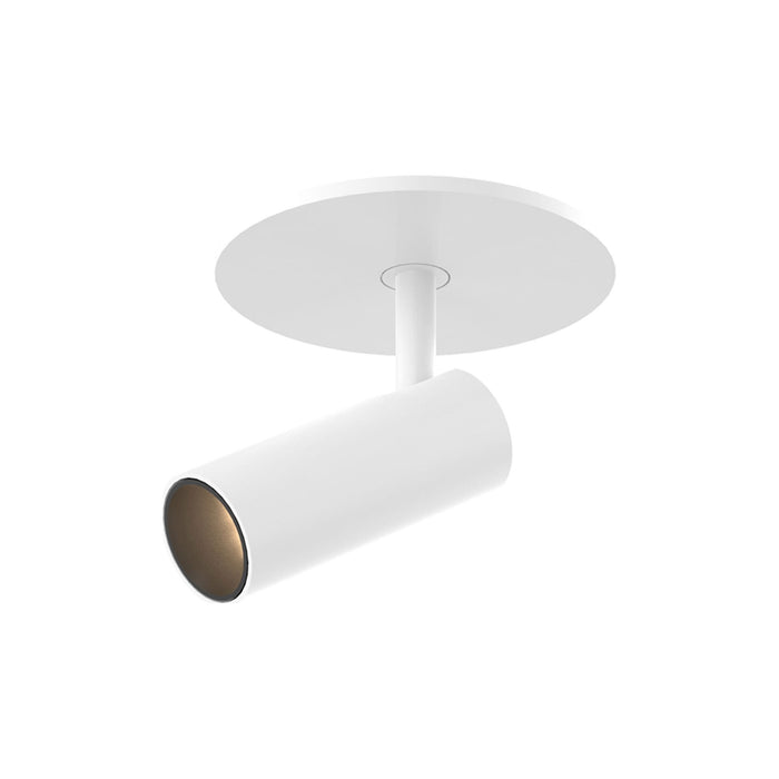 Downey LED Semi Flush Ceiling Light in Small/Single/White (3.75-Inch).
