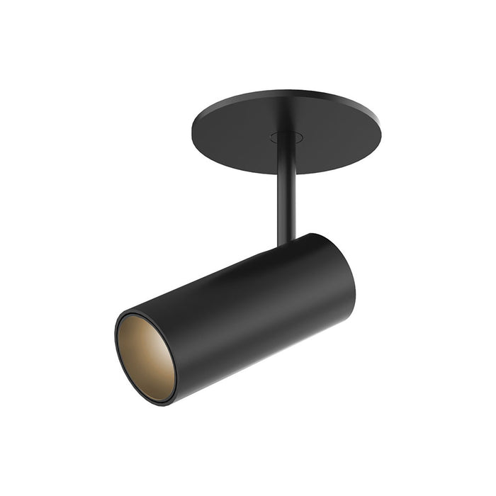 Downey LED Semi Flush Ceiling Light in Small/Single/Black (4.25-Inch).