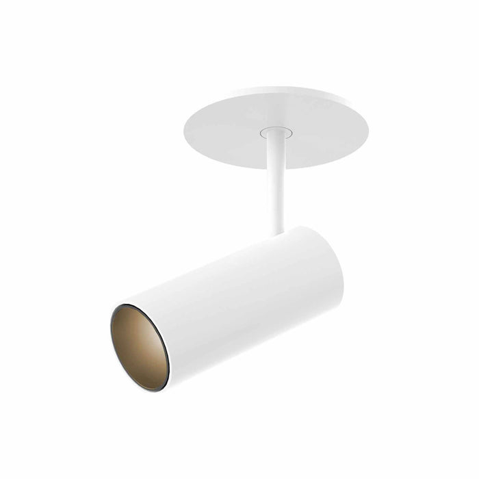 Downey LED Semi Flush Ceiling Light in Small/Single/White (4.25-Inch).