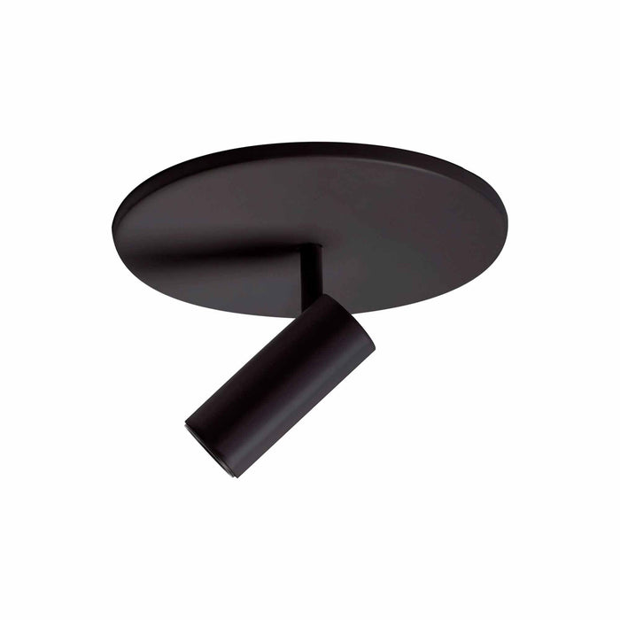 Downey LED Semi Flush Ceiling Light in Large/Single/Black (3.75-Inch).