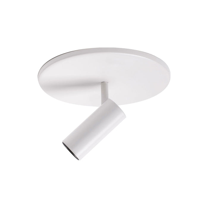 Downey LED Semi Flush Ceiling Light in Large/Single/White (3.75-Inch).