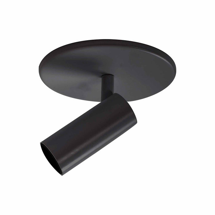Downey LED Semi Flush Ceiling Light in Large/Single/Black (4.25-Inch).