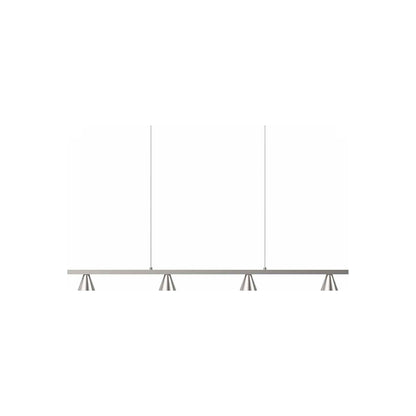 Dune LED Linear Pendant Light in Brushed Nickel (4-Cone).