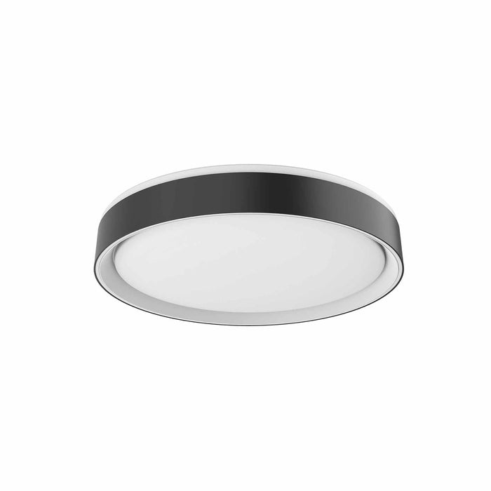 Essex LED Flush Mount Ceiling Light in Small/Black/White.