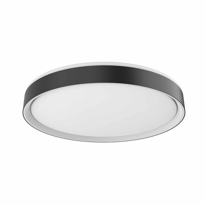 Essex LED Flush Mount Ceiling Light in Large/Black/White.