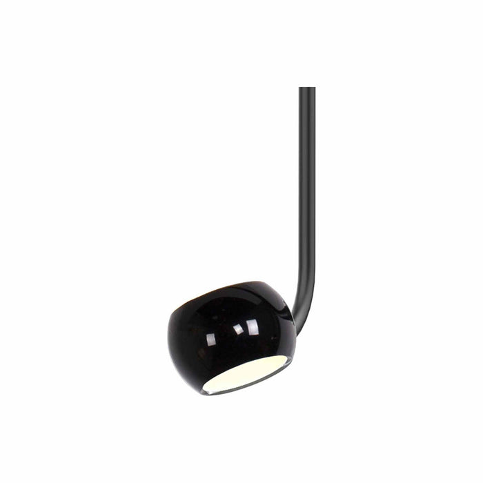 Flux Mini LED Pendant Light in Gloss Black.