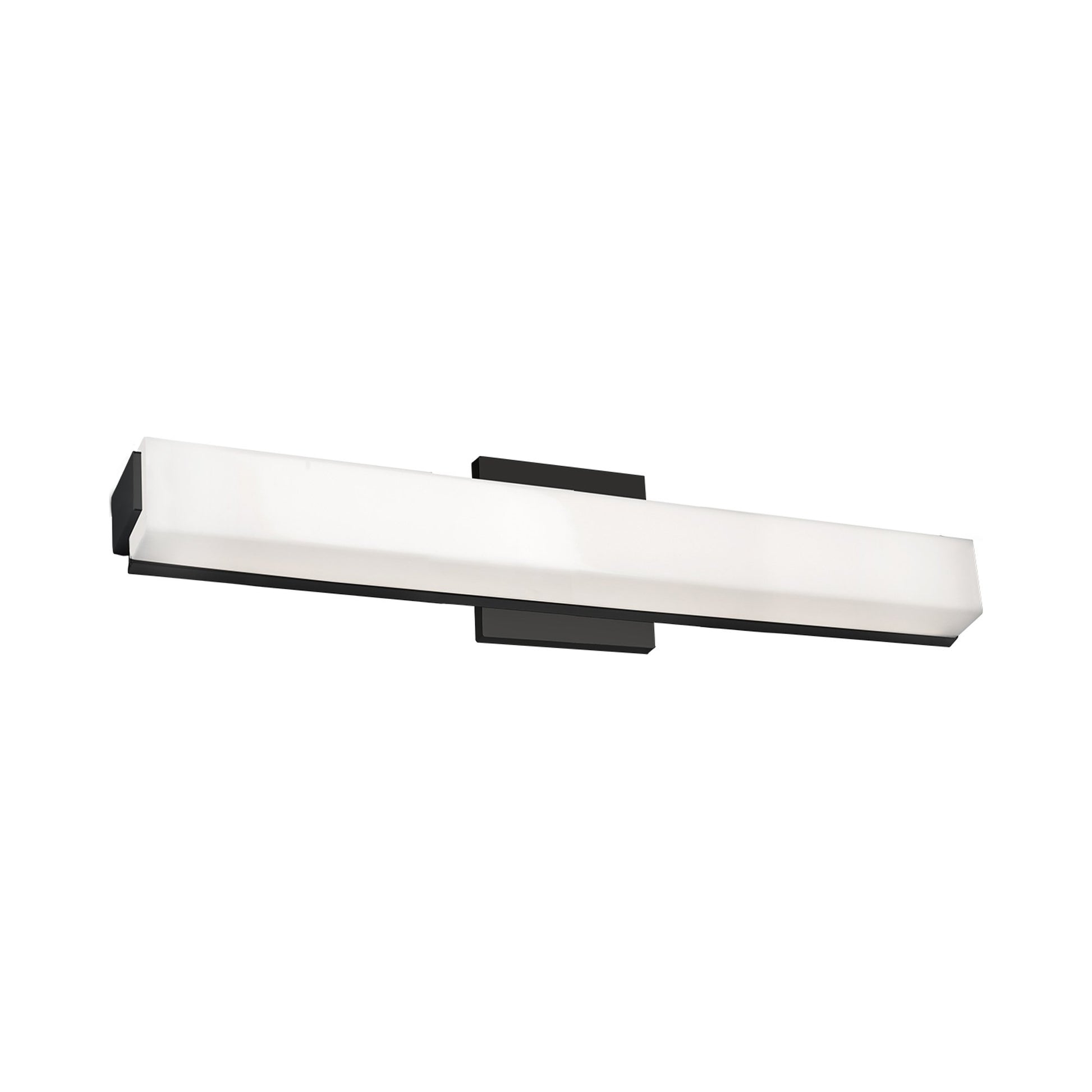 Latitude LED Bath Vanity Wall Light in Black (Medium).