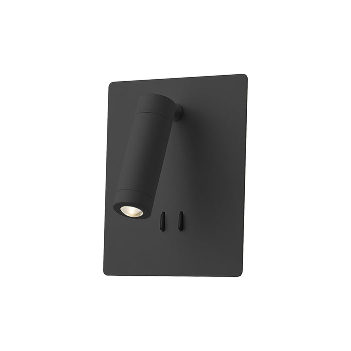 Dorchester LED Wall Light in Middle/Black.