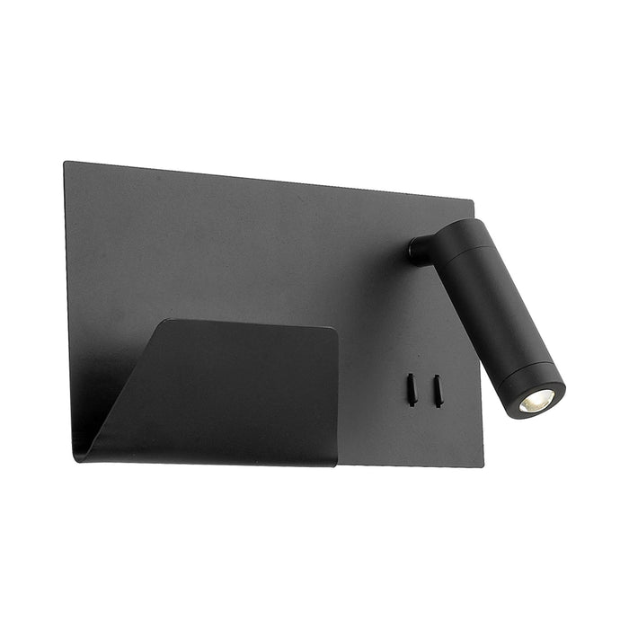 Dorchester LED Wall Light in Right/Black.